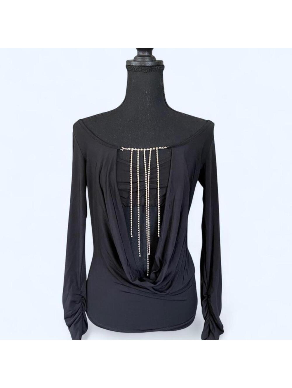 vintage Y2K fairycore XOXO rhinestone drape top size medium